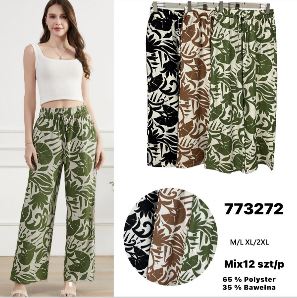 Spodnie damskie Roz M/L-XL-2XL, Mix Kolor Paczka 12 szt